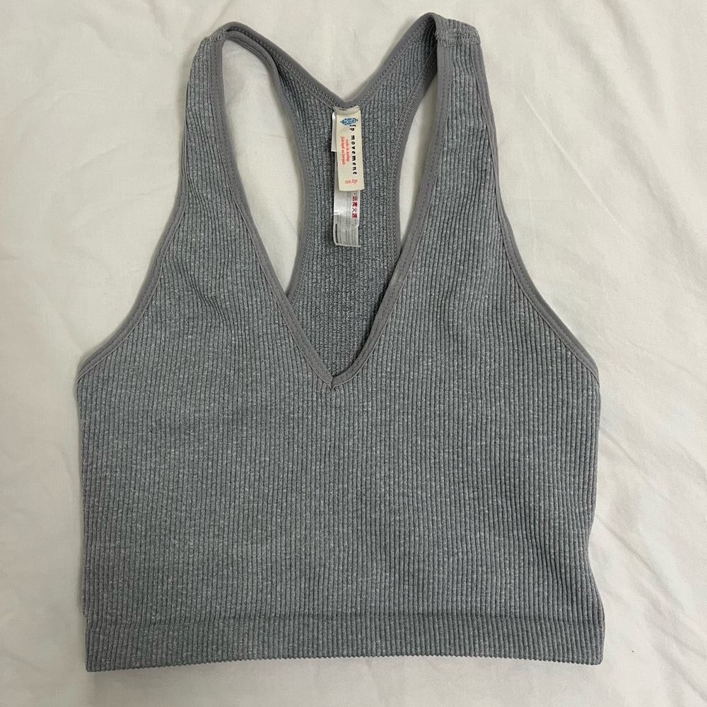 Grey Free People Movement Tank Top